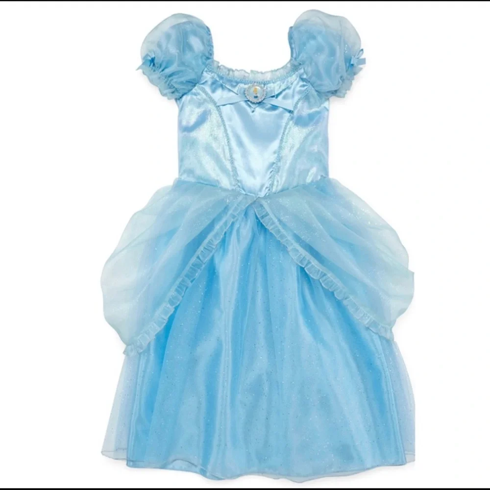 Disney Cinderella Dress Up Halloween princess Costume Shoes Jewelry Purse Lot